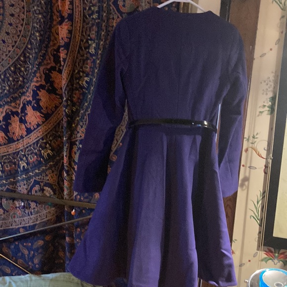 closet London purple wool coat dress size 6 new with tags - Picture 7 of 10